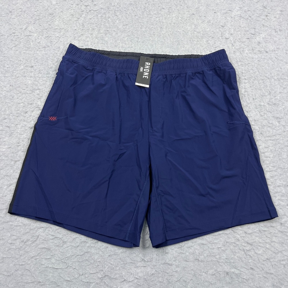 NEW Rhone Versatility Shorts Mens XL Blue 9" Unlined Drawstring Lightweight Gym